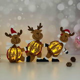 Reindeer - 3D Christmas Lantern File - Cricut File 4 - LightBoxGoodMan