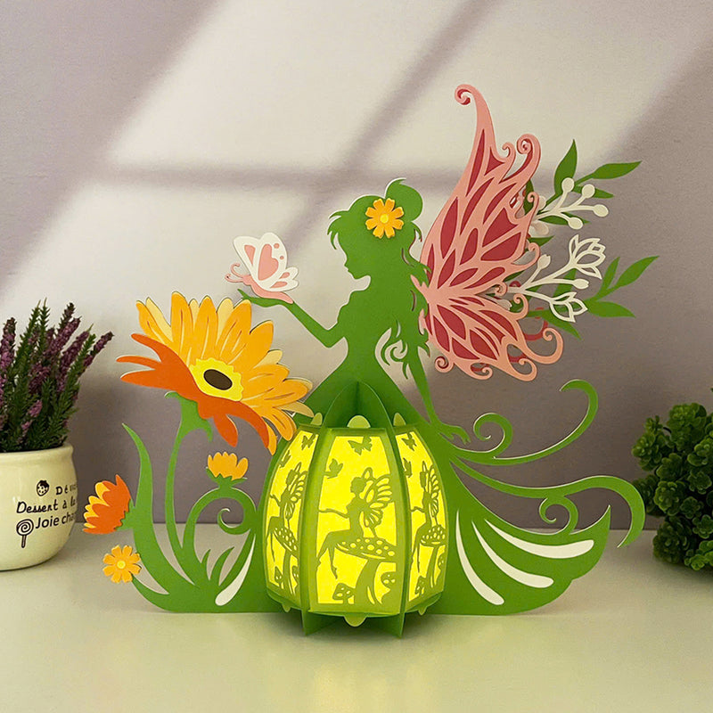 Spring Fairy - 3D Four Season Fairy Lantern File - Cricut File 1 - LightBoxGoodMan