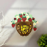 Strawberry Pot - 3D Christmas Lantern File - Cricut File 1 - LightBoxGoodMan