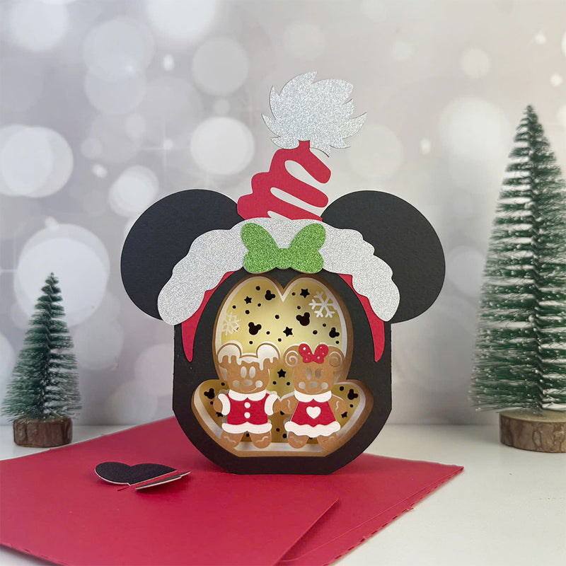 Minnie Christmas - 3D Christmas Pop-up Card File - Cricut File 1 - LightBoxGoodMan