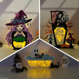 Pack 3 Halloween Lightbox 1 - 3D Halloween Papercut Lightbox File - Cricut File - LightBoxGoodMan