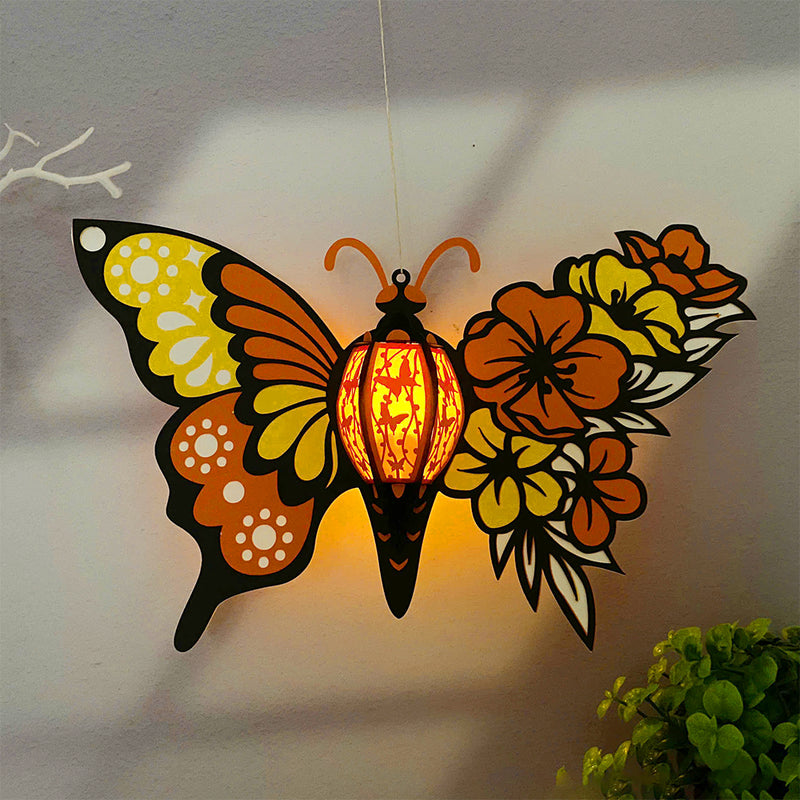 Butterfly Flower 3 - 3D Butterfly Lantern File - Cricut File 1 - LightBoxGoodMan