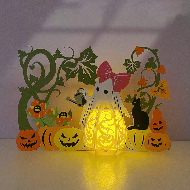 Ghost Plant - 3D Halloween Ghost Lantern File - Cricut File - LightBoxGoodMan