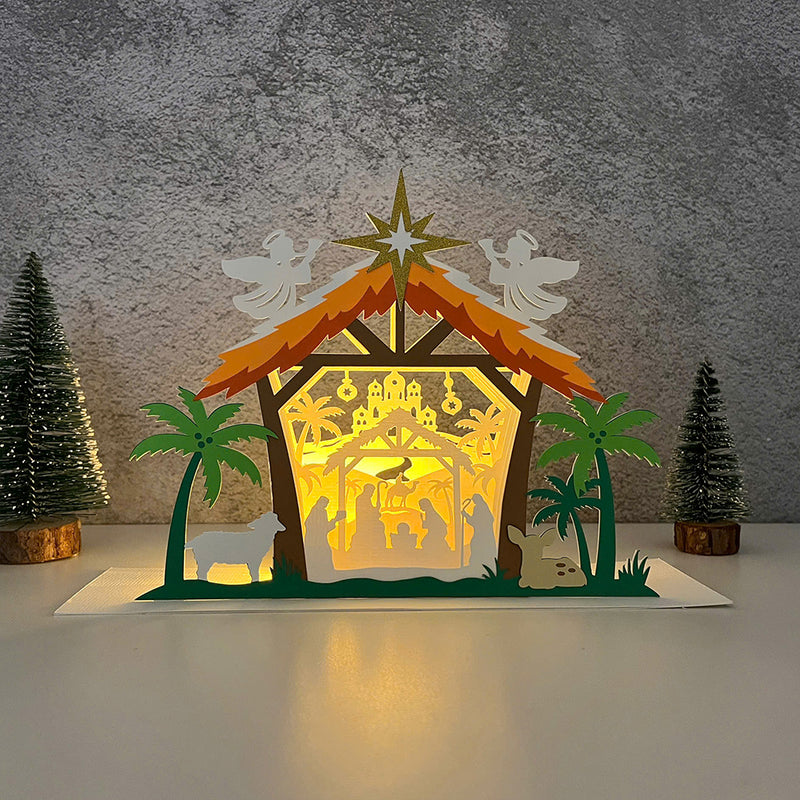 Nativity 2 - 3D Nativity Pop-up File - Cricut File 1 - LightBoxGoodMan