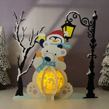 Polar Bear - 3D Christmas Lantern File - Cricut File 1 - LightBoxGoodMan