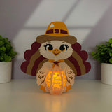 Turkey - Thanksgiving Themed 3D Lantern File - Cricut File 2 - LightBoxGoodMan