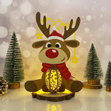 Reindeer - 3D Christmas Lantern File - Cricut File 1 - LightBoxGoodMan