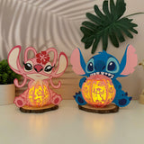 Stitch n Angel -  Lilo & Stitch Themed 3D Lantern File - Cricut File - LightBoxGoodMan