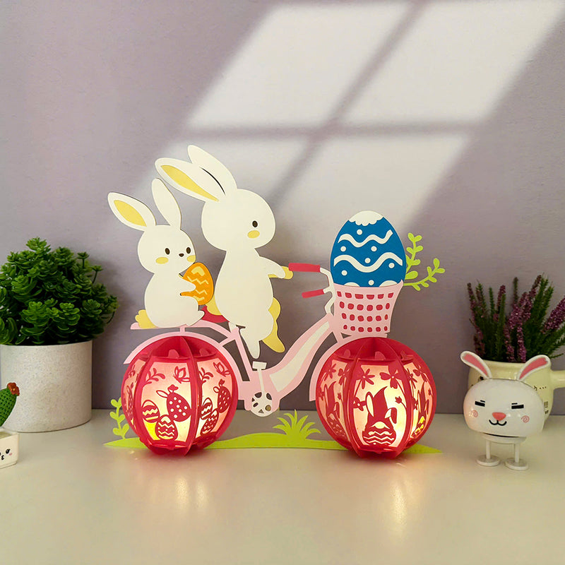 Bike Easter - Easter Bike 3D Lantern File - Cricut File - LightBoxGoodMan