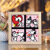 Snoopy Valentine – Paper Cut Light Box File - Cricut File - 8x8