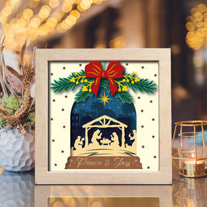 Nativity Scene 5 – Paper Cut Light Box File - Cricut File - 8x8" - LightBoxGoodMan