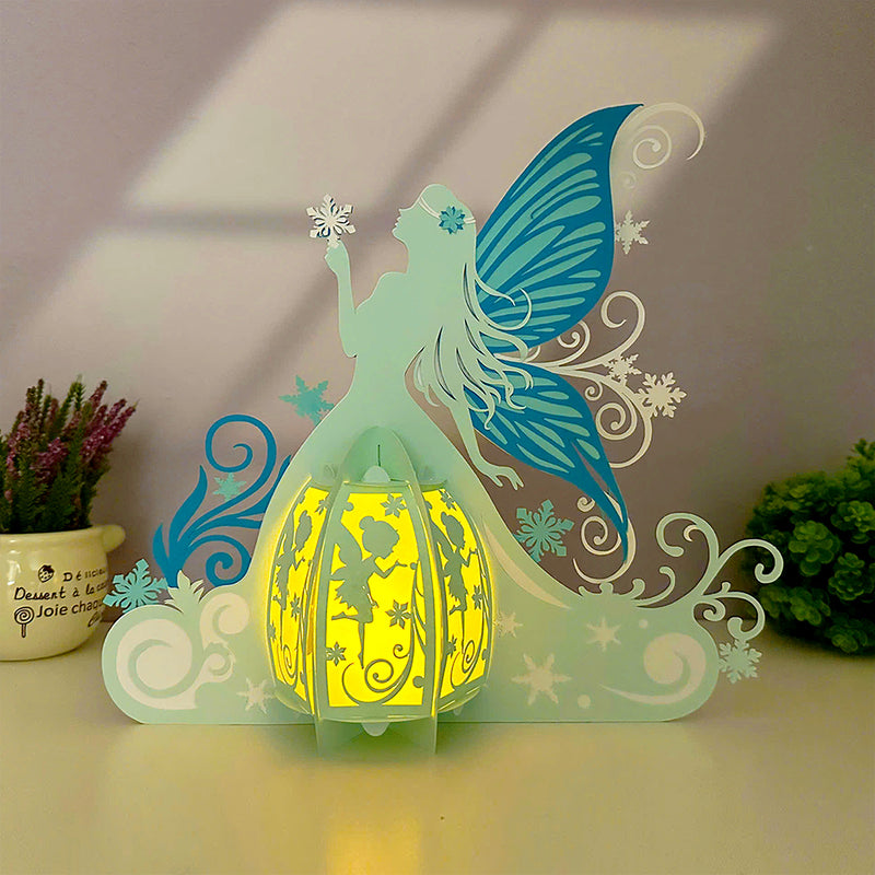 Winter Fairy - 3D Four Season Fairy Lantern File - Cricut File 1 - LightBoxGoodMan