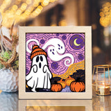 Starry Night Halloween – Paper Cut Light Box File - Cricut File - 8x8 inches - LightBoxGoodMan