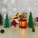 Christmas Gift - 3D Christmas Gift Bag Lantern File - Cricut File 4 - LightBoxGoodMan