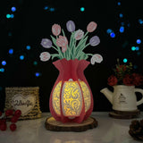 Tulips Vase - 3D Flower Vase Lantern File - 9.6x6