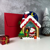 Christmas House - 3D Christmas Pop-up Card File - Cricut File 1 - LightBoxGoodMan