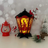 Snowman - 3D Christmas Vintage Lantern File  - Cricut File 1 - LightBoxGoodMan