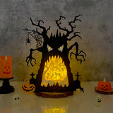 Halloween - 3D Ghost Tree Papercut Lightbox File - Cricut File 2 - LightBoxGoodMan