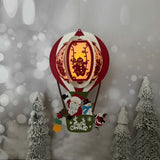 Air Balloon Christmas - 3D Christmas Lantern File - Cricut File - LightBoxGoodMan