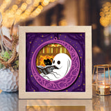 Chilling Ghost – Paper Cut Light Box File - Cricut File 2 - 8x8 inches - LightBoxGoodMan