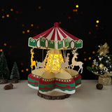 Carousel Christmas - 3D Christmas Lantern File - Cricut File 1 - LightBoxGoodMan