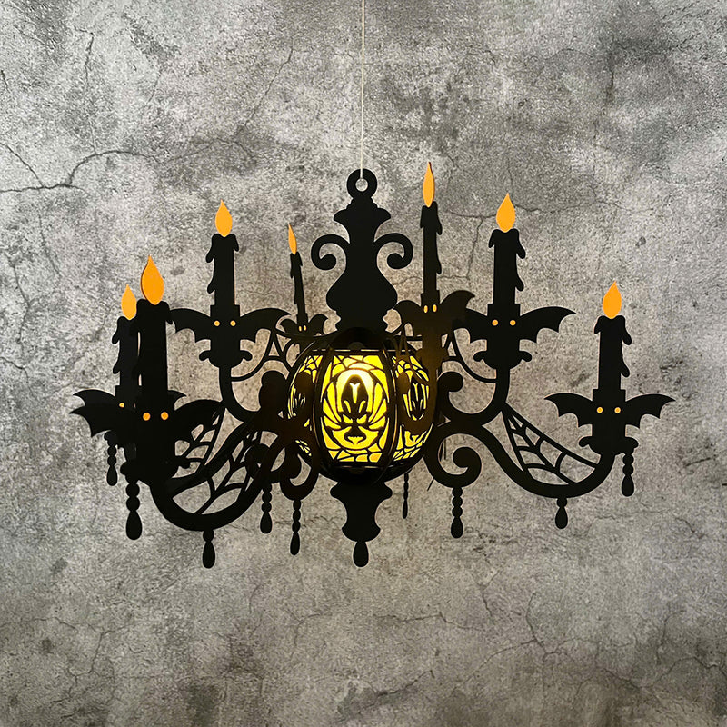 Halloween Chandelier 1 - 3D Halloween Candles Lantern File - Cricut File - LightBoxGoodMan