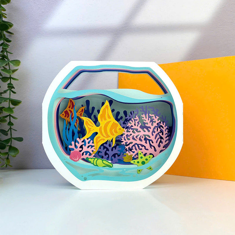 Aquarium - 3D Aquarium Pop-up Card File - Cricut File 1 - LightBoxGoodMan
