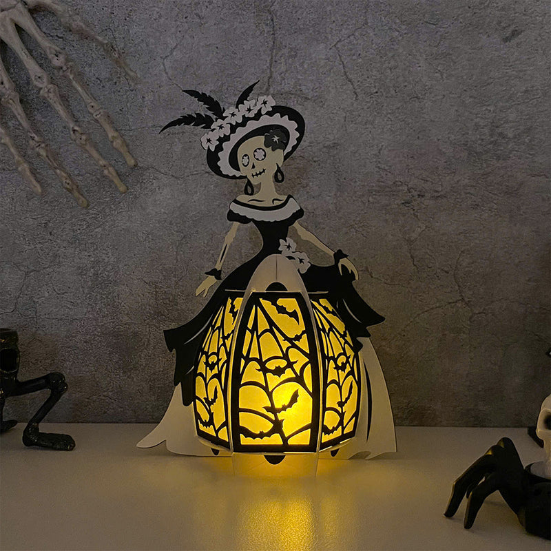 Spooky Girl 3 - 3D Spooky Lantern File - Cricut File - LightBoxGoodMan