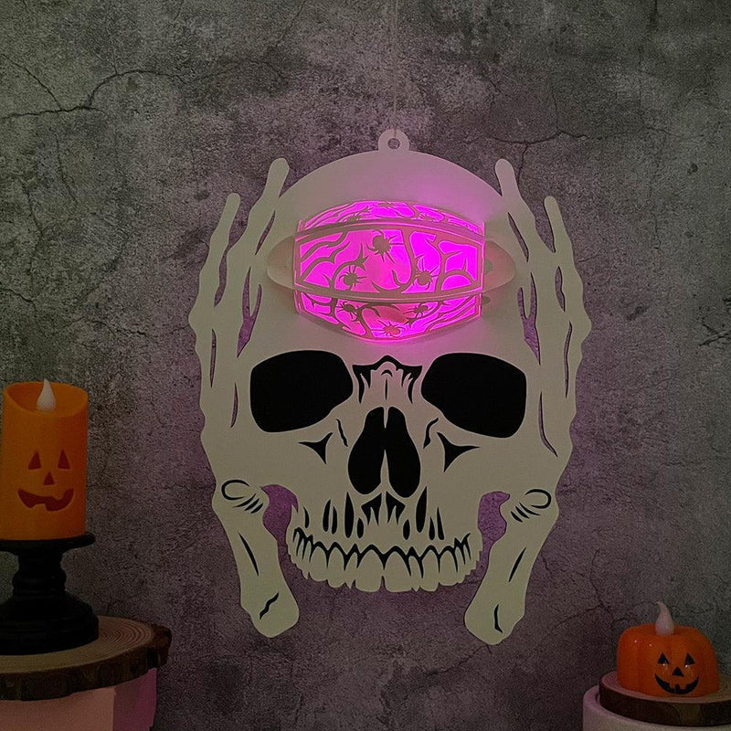 Skullcap - 3D Skull Lantern File - Cricut File 1 - LightBoxGoodMan