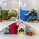 Pack 3 Christmas - 3D Christmas Pop-up Card File - Cricut File 1 - LightBoxGoodMan