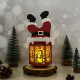 Santa Chimney - 3D Christmas Lantern File - Cricut File 1 - LightBoxGoodMan