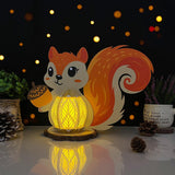 Squirrel - 3D Squirrel Lantern File - 10.5x7.9" - Cricut File - LightBoxGoodMan - LightboxGoodman
