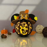 Minnie - Thanksgiving Themed 3D Disney Mouse Lantern File - Cricut File 1 - LightBoxGoodMan