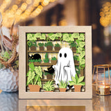 Ghost Plant – Paper Cut Light Box File - Cricut File 2 - 8x8 inches - LightBoxGoodMan
