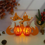 Fox Couple - 3D Love Lantern File - Cricut File 1 - LightBoxGoodMan