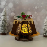 Cake Christmas - 3D Christmas Lantern File - Cricut File 1 - LightBoxGoodMan