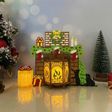 Fireplace - 3D Christmas Lantern File - Cricut File 1 - LightBoxGoodMan