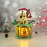 Xmas Chase - Christmas Themed 3D Paw Patrol Lantern File - Cricut File 1 - LightBoxGoodMan