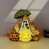 Cute Ghost Umbrella - 3D Halloween Ghost Lantern File - Cricut File - LightBoxGoodMan