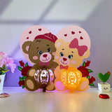 Bear Couple - 3D Love Lantern File - Cricut File 1 - LightBoxGoodMan