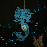 Mermaid - 3D Mermaid Lantern File - 11.4x7