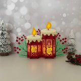 Gnome Christmas - 3D Christmas Candles Lantern File - Cricut File 1 - LightBoxGoodMan