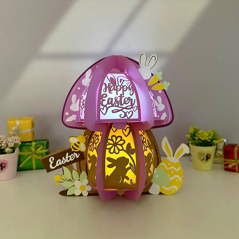 Easter Mushroom - 3D Easter Mushroom Lantern File - Cricut File 1 - LightBoxGoodMan