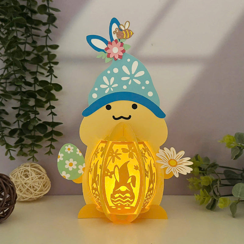 Funny Easter Gnome - Easter Gnome 3D Lantern File - Cricut File 2 - LightBoxGoodMan
