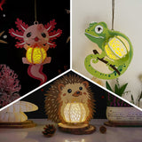 Pack 3 Different Cute Animals - 3D Animal-shaped Lantern File - Cricut File - LightBoxGoodMan