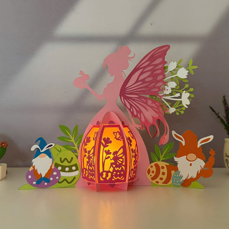 Fairy Easter - 3D Easter Fairy Lantern File - Cricut File 3 - LightBoxGoodMan