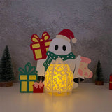 Christmas Ghost 3 - 3D Christmas Lantern File - Cricut File 3 - LightBoxGoodMan