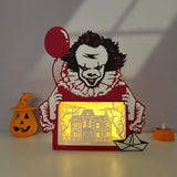 Pennywise - Horror Movies Papercut Lightbox File - Cricut File - LightBoxGoodMan