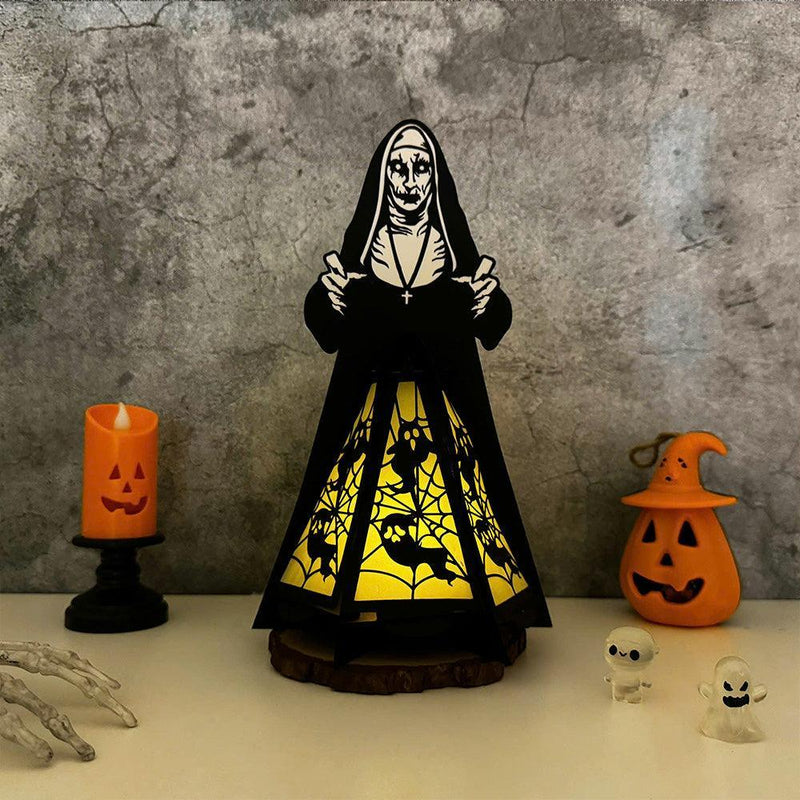 The Nun - Halloween Themed 3D Lantern File - Cricut File 1 - LightBoxGoodMan