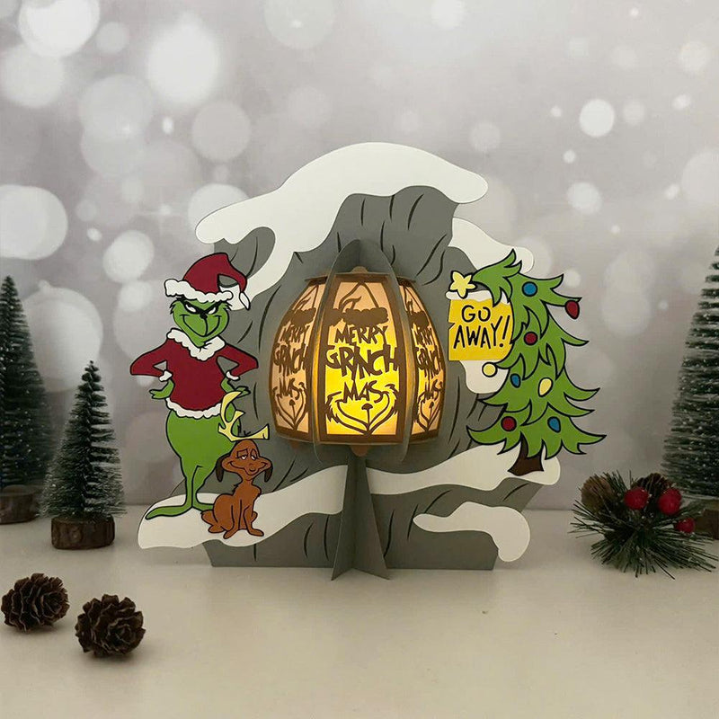 The Grinch - 3D Christmas Lantern File - Cricut File 4 - LightBoxGoodMan